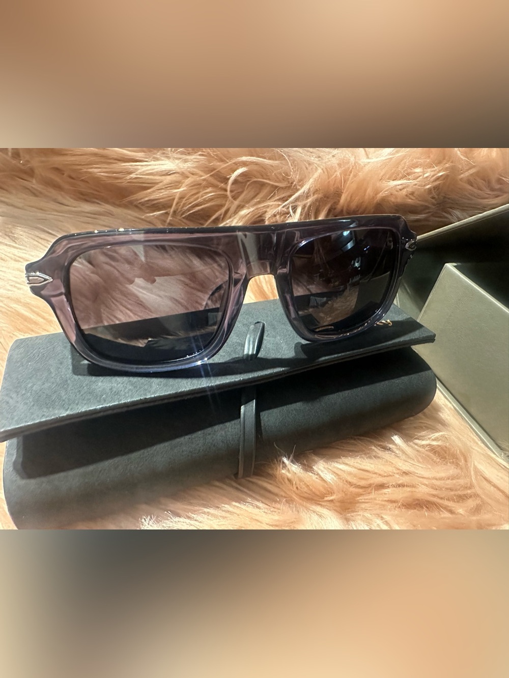 Oversized Square Sunglasses with Smoky Gray lenses (new)